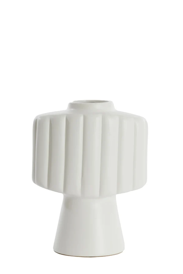 Vase deco 29,5x18x38,5 cm GANDARA ceramics matt cream