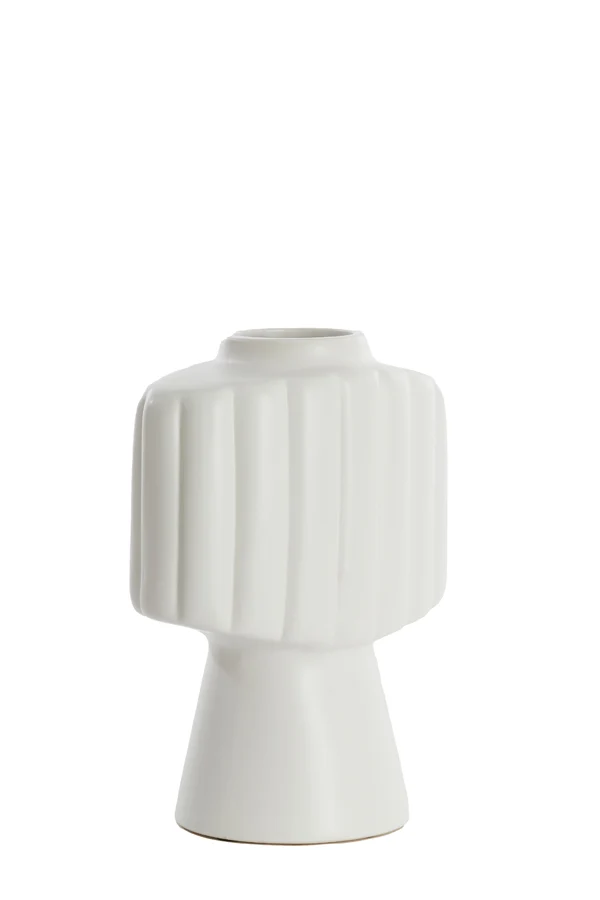 Vase deco 29,5x18x38,5 cm GANDARA ceramics matt cream