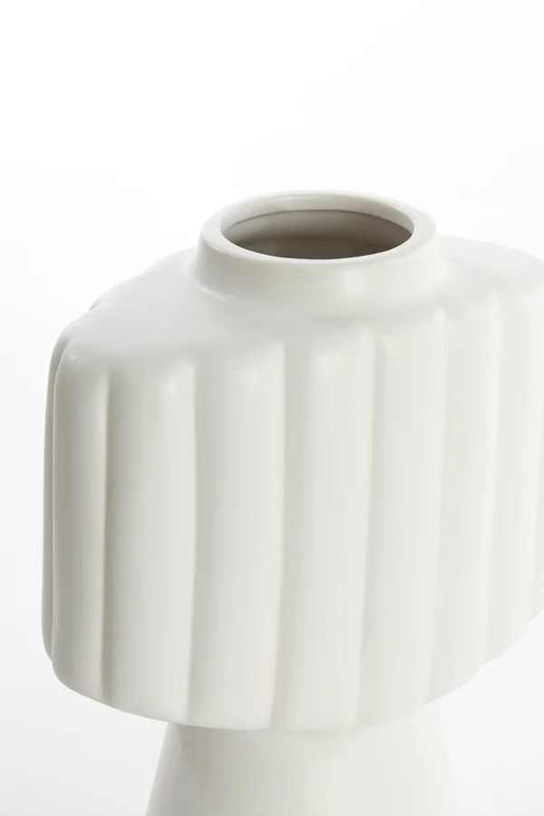 Vase deco 29,5x18x38,5 cm GANDARA ceramics matt cream