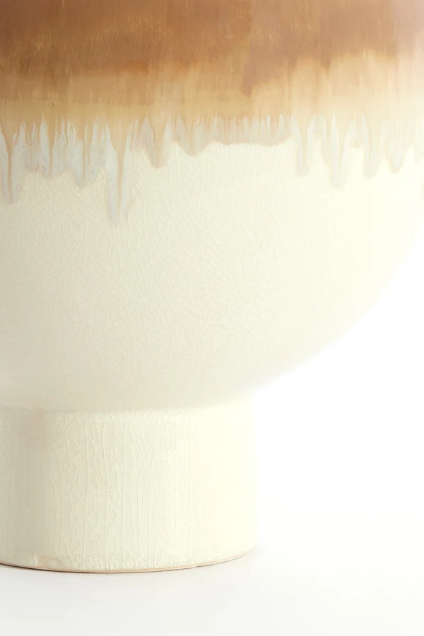 Vase deco 28x38 cm ZELATA ceramics cream+taupe