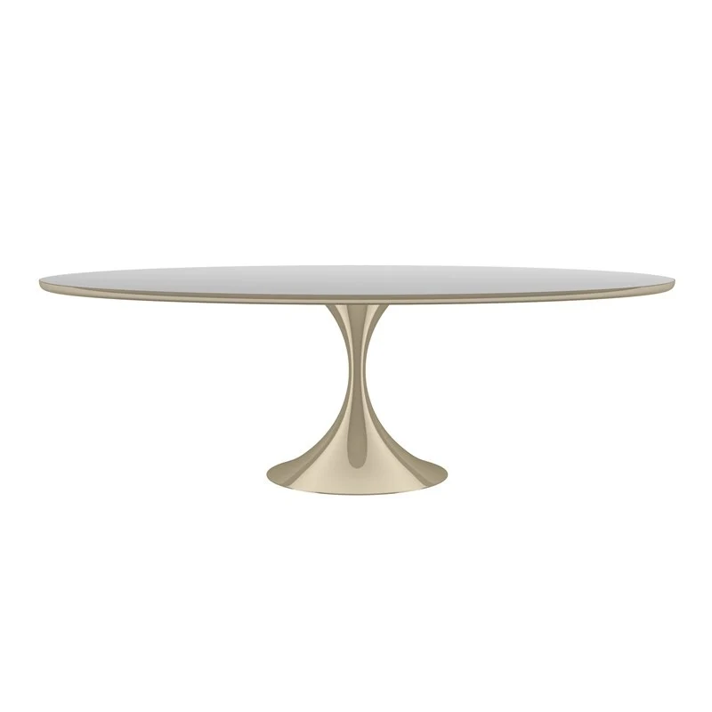 Semper Oval Dining Table 244cm in Whisper of Gold