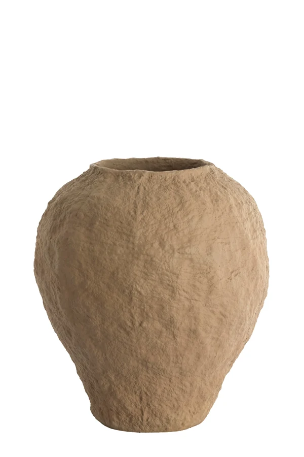 Vase deco 45x50 cm PANTOJA matt dark brown
