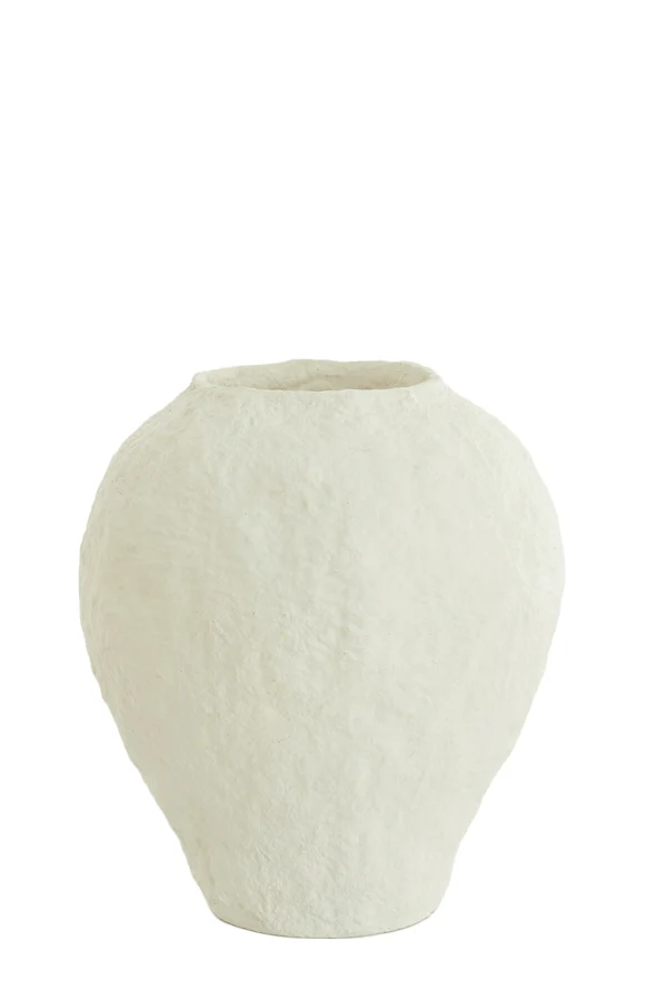 Vase deco 45x50 cm PANTOJA matt cream