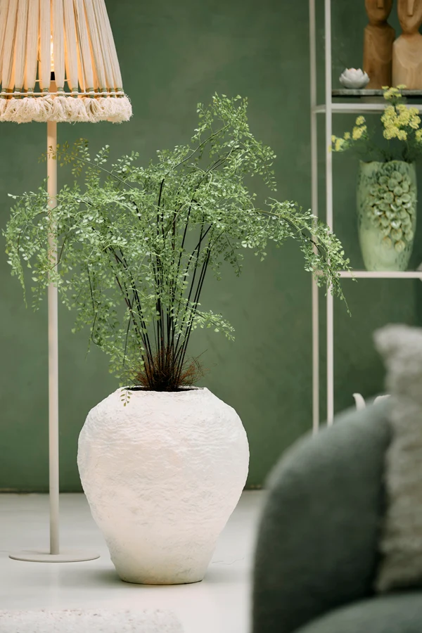 Vase deco 45x50 cm PANTOJA matt cream