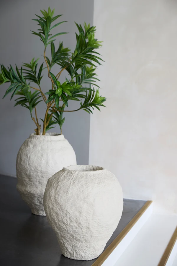 Vase deco 45x50 cm PANTOJA matt cream