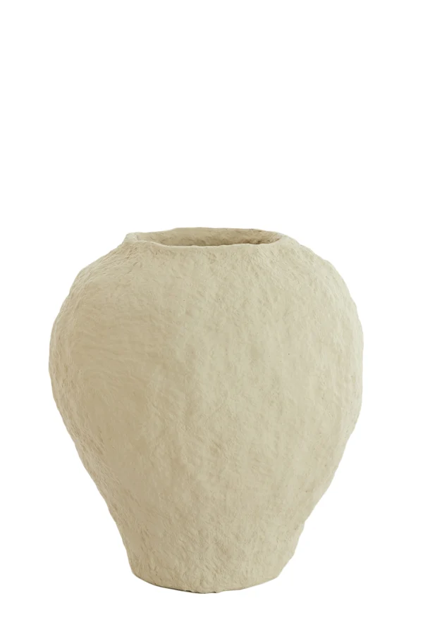 Vase deco 45x50 cm PANTOJA matt beige