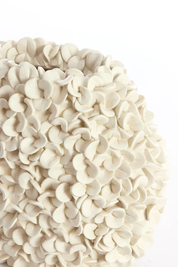 Vase deco 44x20,5x38,5 cm PHYLIA cream