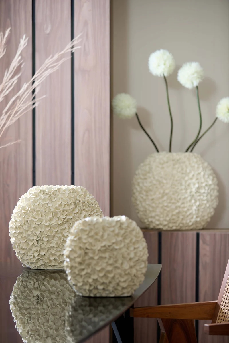 Vase deco 44x20,5x38,5 cm PHYLIA cream