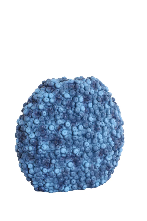 Vase deco 44x19x37 cm BERRIES dark blue