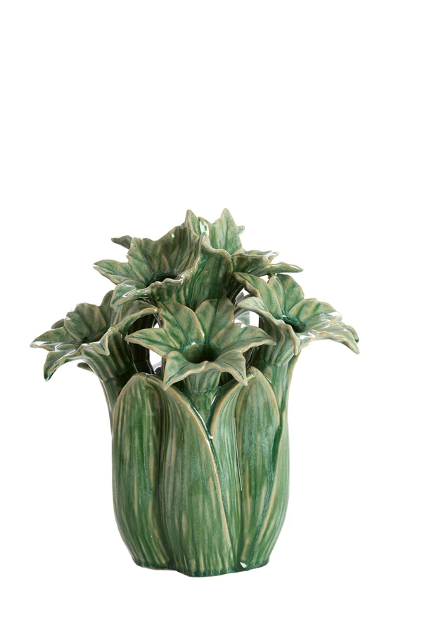 Vase deco 26,5x28 cm SAMPAGA ceramics blue-green