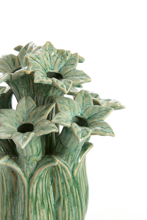 Vase deco 26,5x28 cm SAMPAGA ceramics blue-green