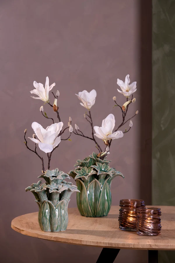 Vase deco 26,5x28 cm SAMPAGA ceramics blue-green