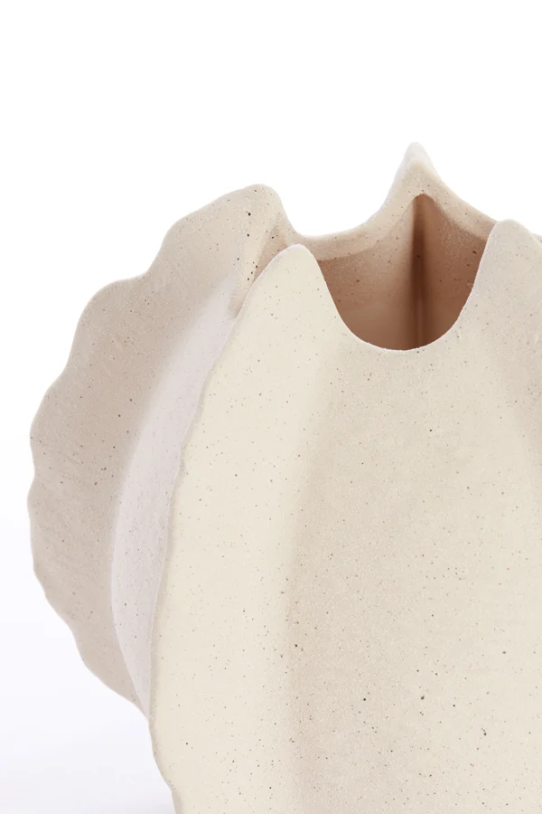 Vase deco 26,5x26x23 cm KELAPA ceramics cream