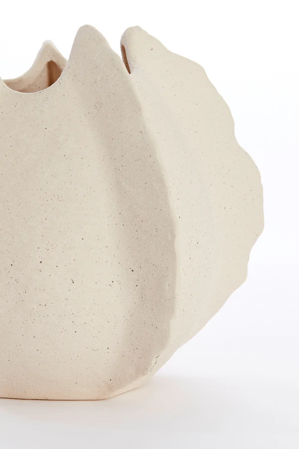 Vase deco 26,5x26x23 cm KELAPA ceramics cream