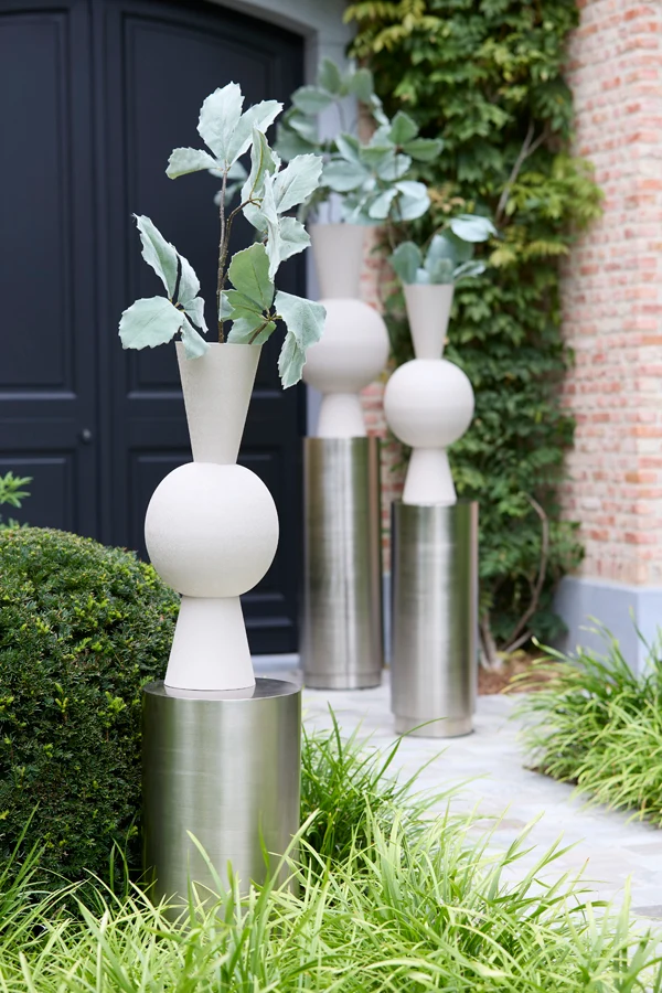 Vase deco 25x60 cm CHEDI matt light grey