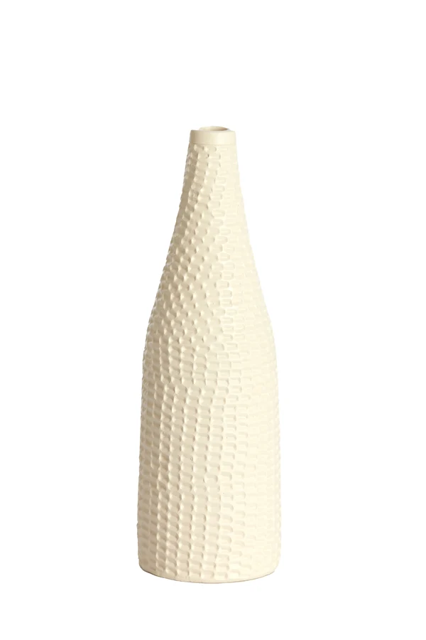 Vase deco 9,5x30 cm YASSO cream