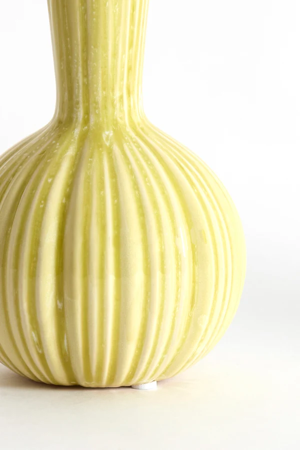 Vase deco 9,5x17 cm SHAREL ceramics yellow-green