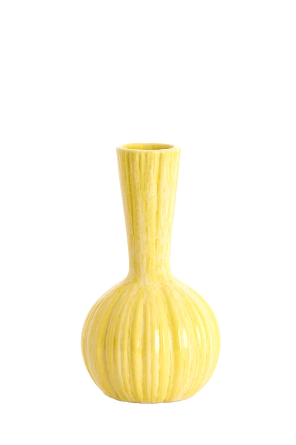 Vase deco 9,5x17 cm SHAREL ceramics yellow