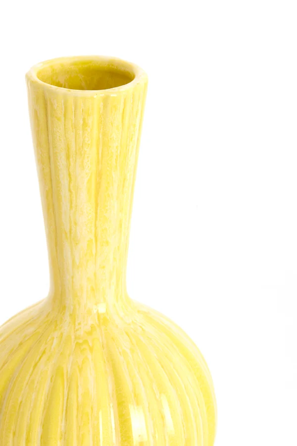 Vase deco 9,5x17 cm SHAREL ceramics yellow