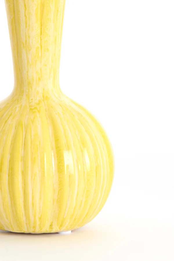 Vase deco 9,5x17 cm SHAREL ceramics yellow