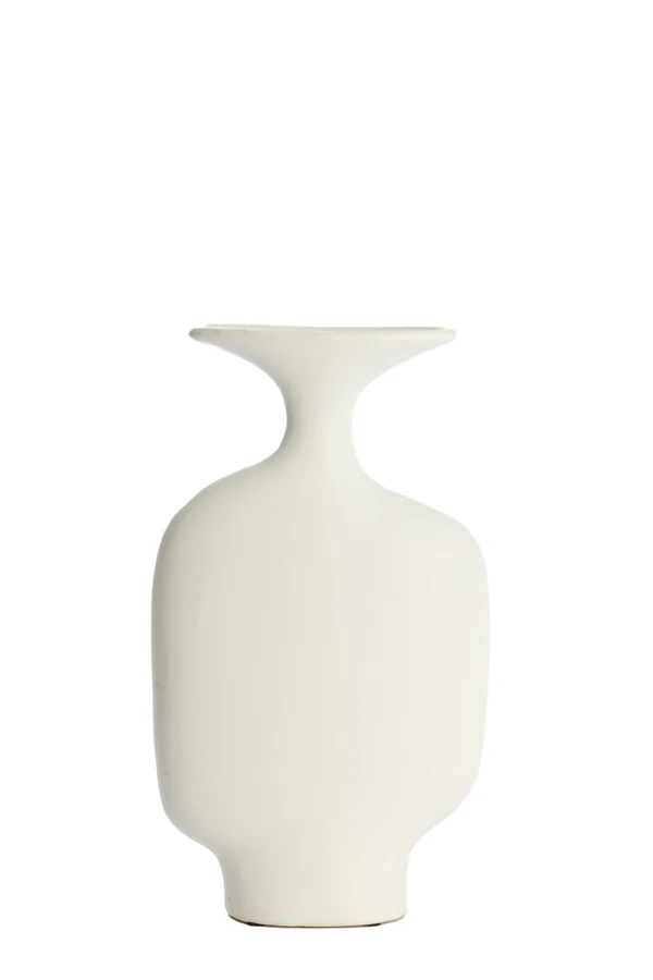 Vase deco 22,5x8x27 cm TROVO ceramics white