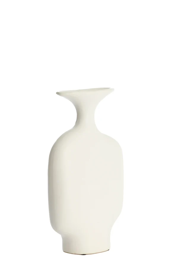 Vase deco 22,5x8x27 cm TROVO ceramics white