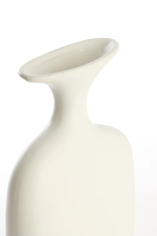 Vase deco 22,5x8x27 cm TROVO ceramics white