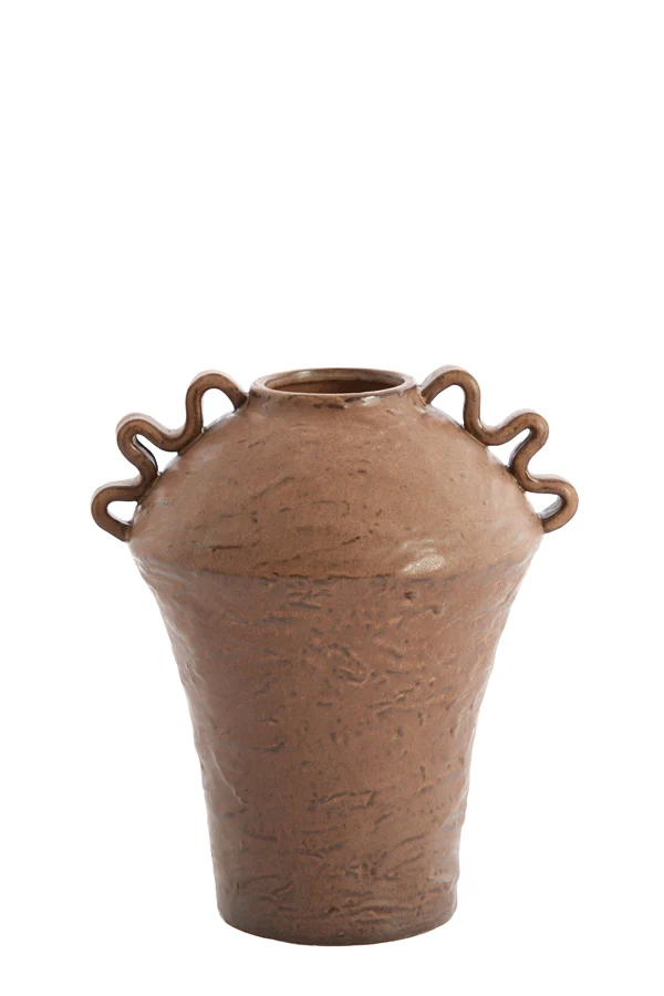 Vase deco 24x20,5x28 cm VOLCA ceramics brown
