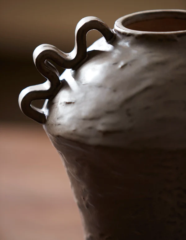 Vase deco 24x20,5x28 cm VOLCA ceramics brown