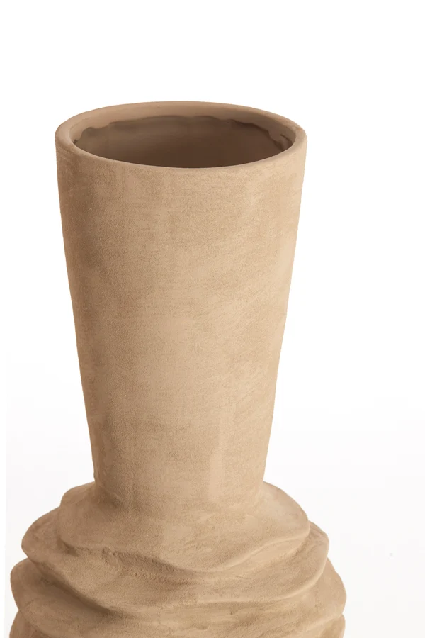Vase deco 24,5x73 cm OLIVORA ceramics light brown