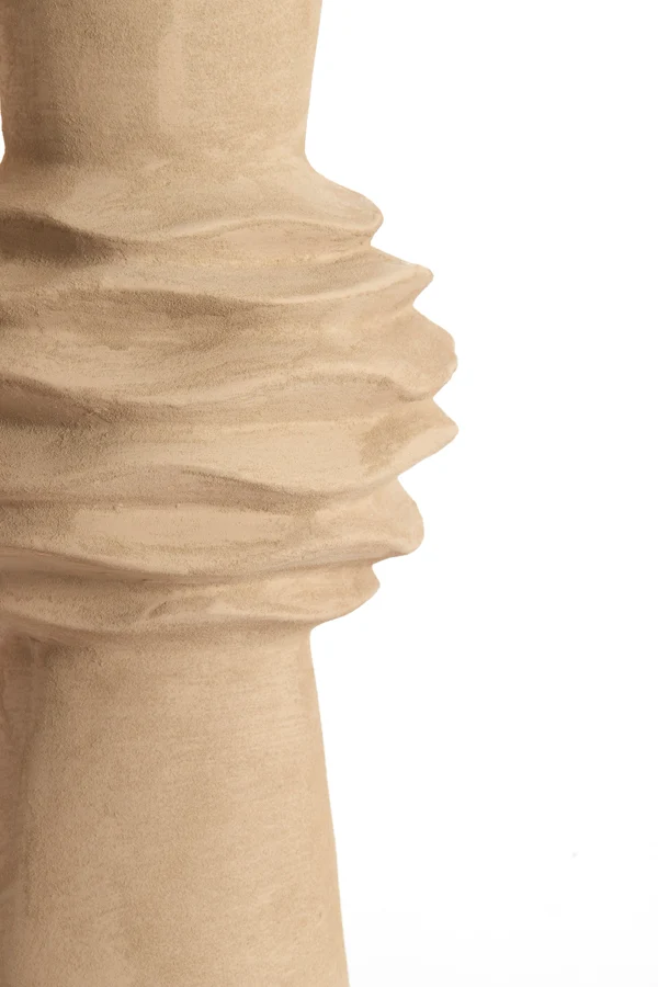 Vase deco 24,5x73 cm OLIVORA ceramics light brown
