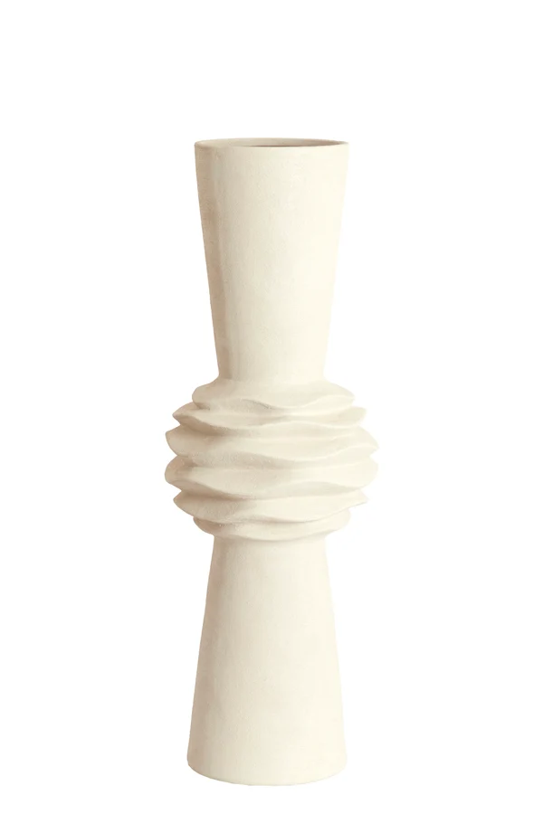 Vase deco 24,5x73 cm OLIVORA ceramics cream