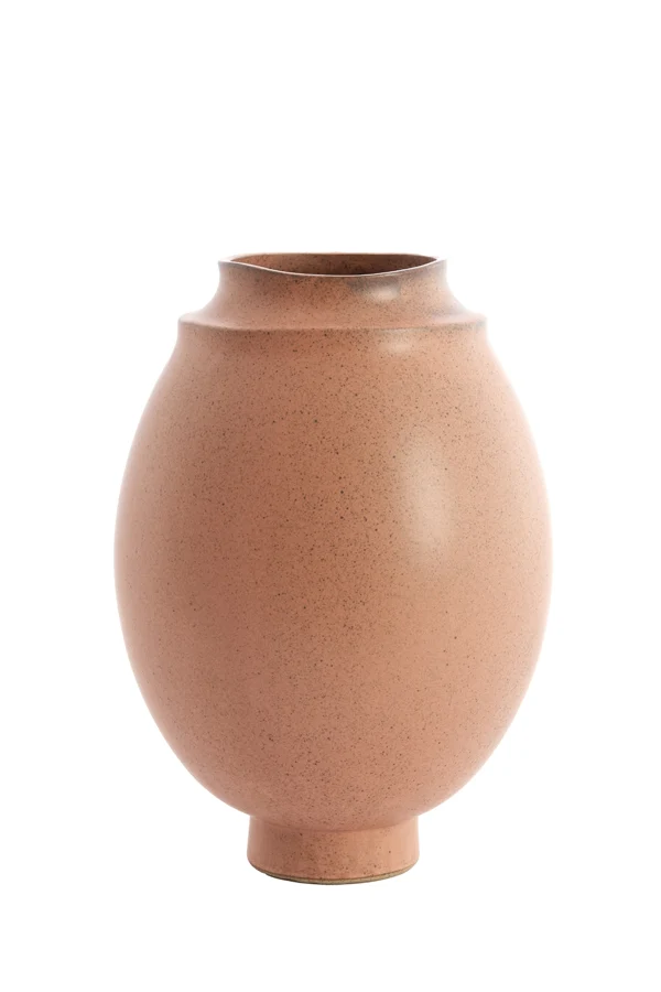 Vase deco 24,5x33,5 cm LOREA ceramics matt terra pink