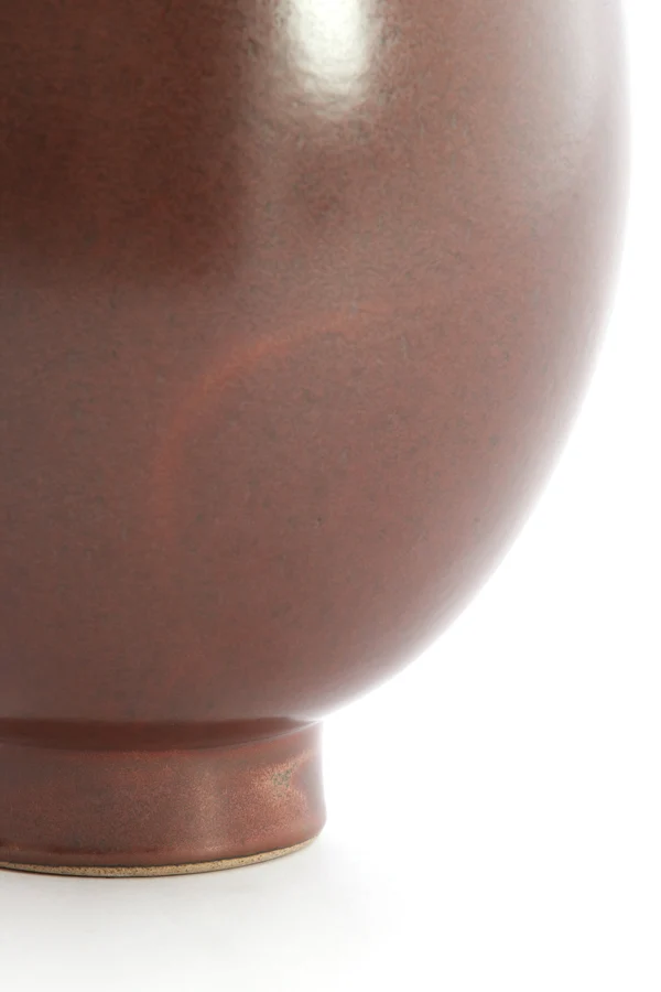 Vase deco 24,5x33,5 cm LOREA ceramics matt dark red-brown