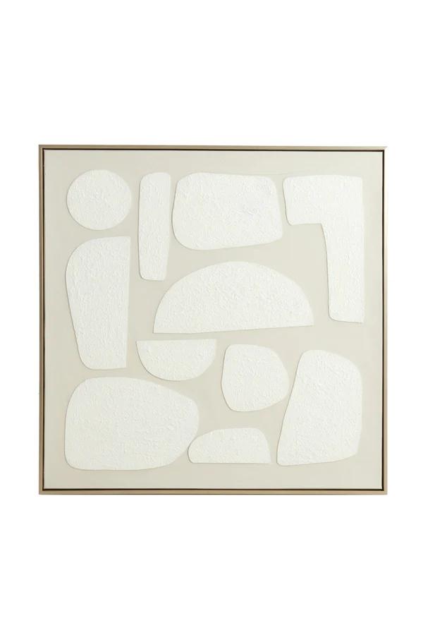 Wall ornament 80x3,5x80 cm NIEVES sand+cream