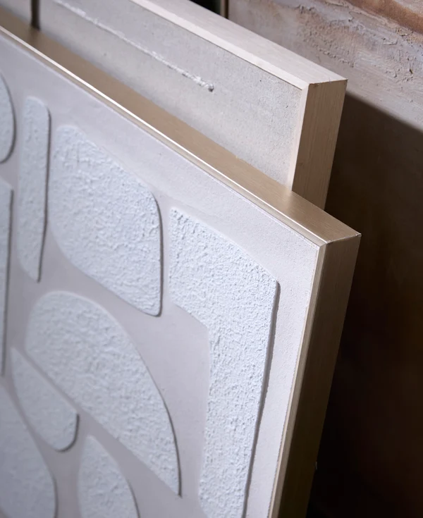 Wall ornament 80x3,5x80 cm NIEVES sand+cream