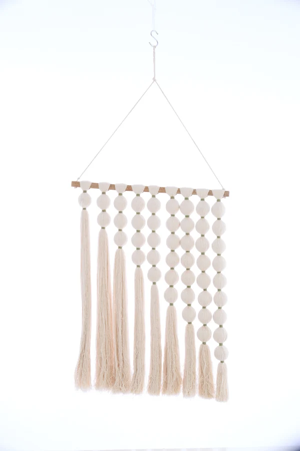 Wall ornament 60x4x76 cm WARD cream+green