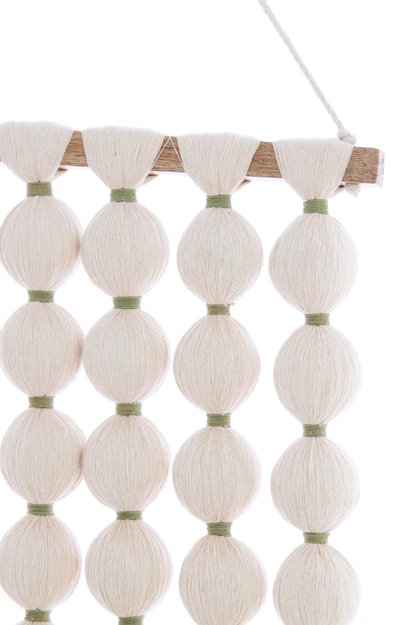 Wall ornament 60x4x76 cm WARD cream+green