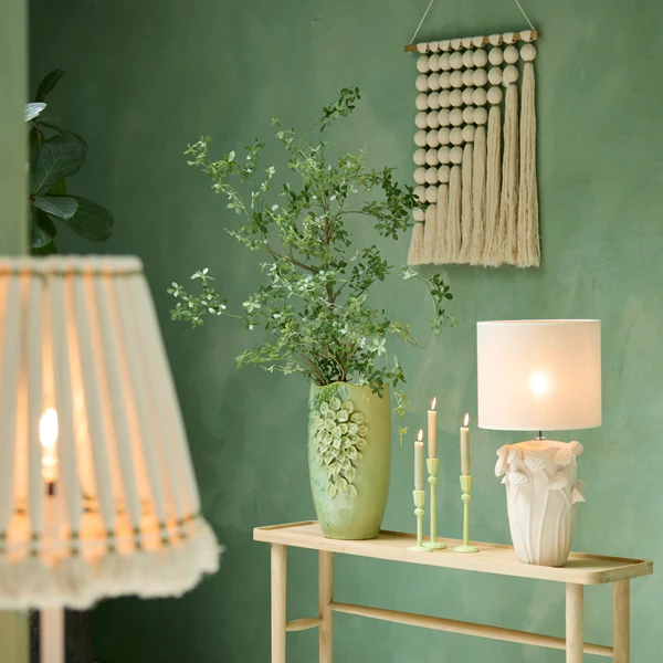 Wall ornament 60x4x76 cm WARD cream+green
