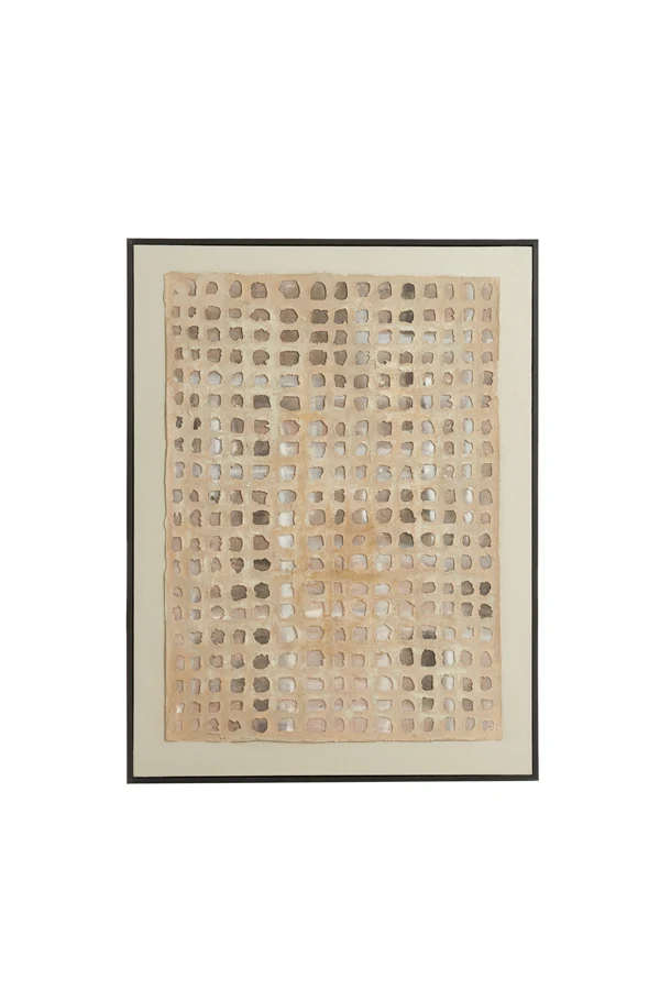 Wall ornament 60x3,5x80 cm DEHESA cream+sand+taupe