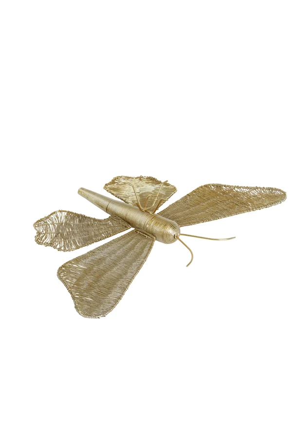 Wall ornament 49x30x9 cm BUTTERFLY gold