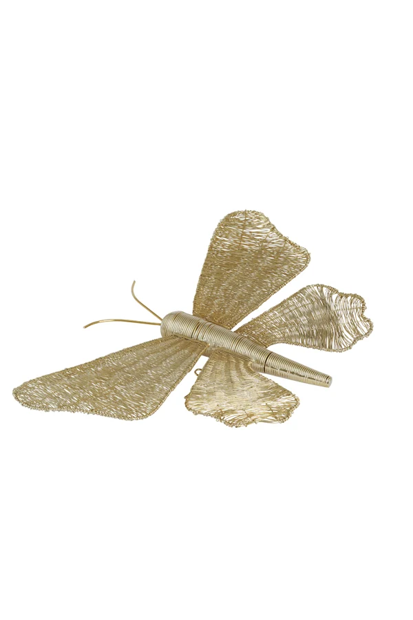 Wall ornament 49x30x9 cm BUTTERFLY gold