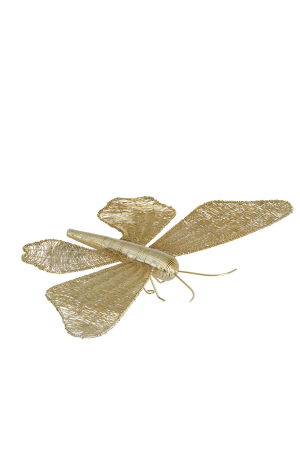 Wall ornament 49x30x9 cm BUTTERFLY gold
