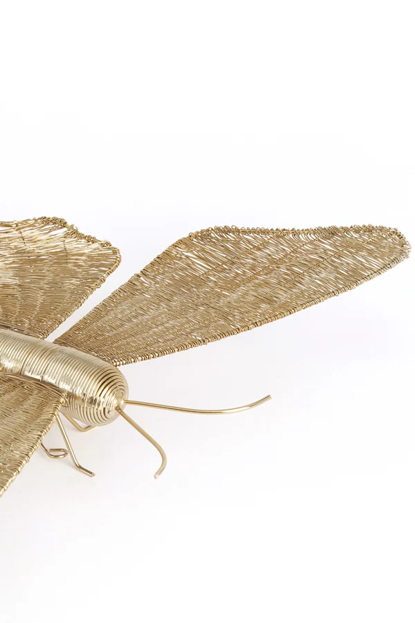 Wall ornament 49x30x9 cm BUTTERFLY gold