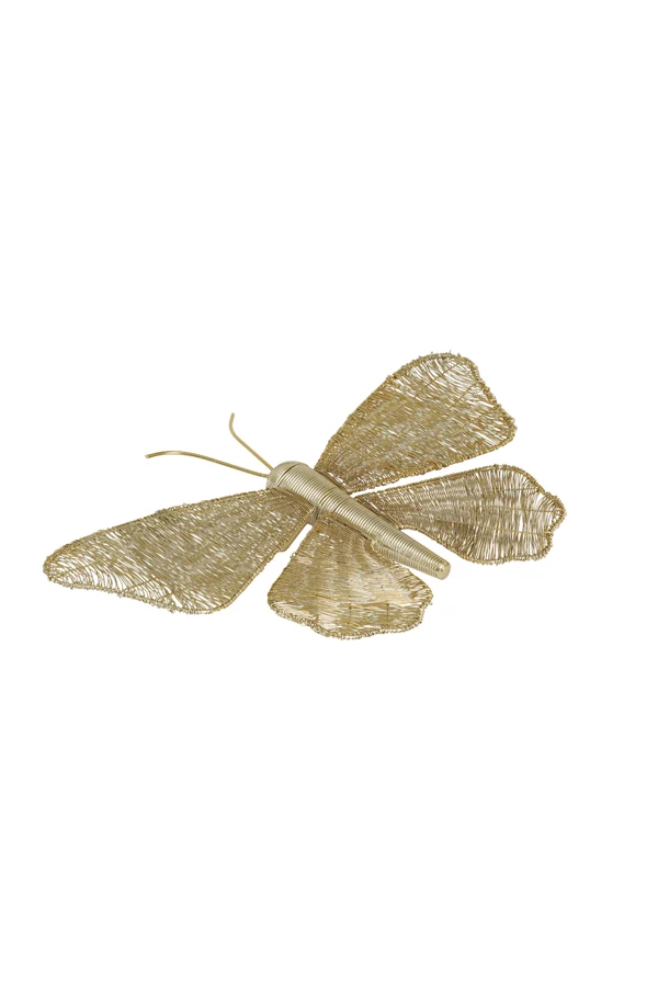 Wall ornament 40x25x8 cm BUTTERFLY gold