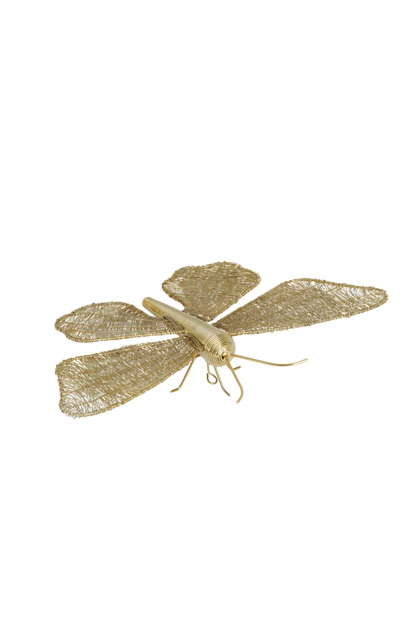 Wall ornament 40x25x8 cm BUTTERFLY gold