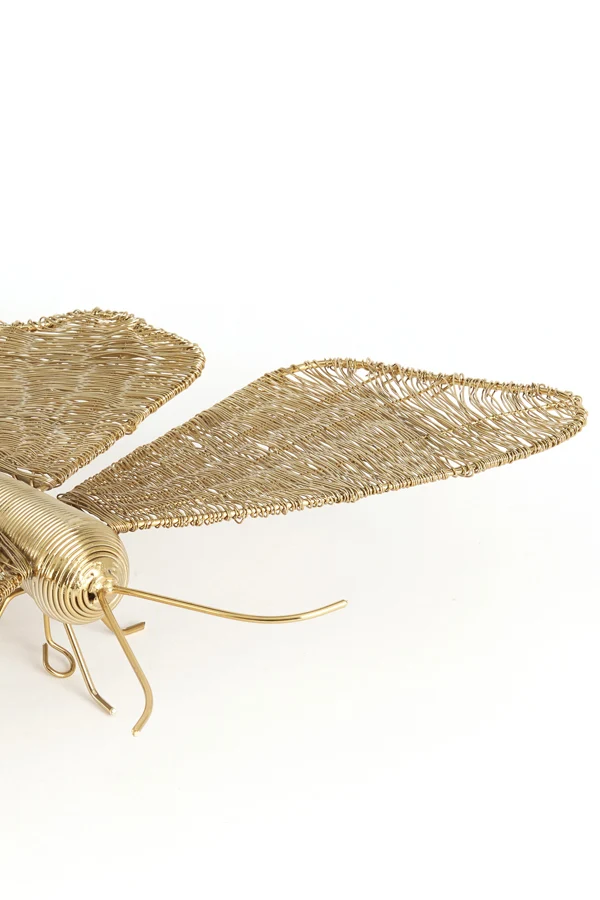 Wall ornament 40x25x8 cm BUTTERFLY gold