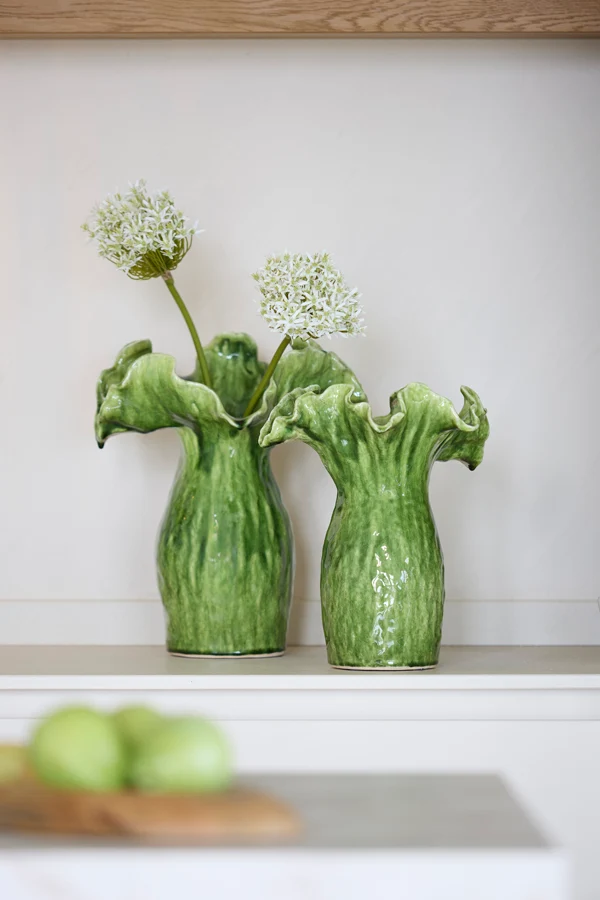 Vase deco 35,5x28x42 cm VIVEIRO ceramics green
