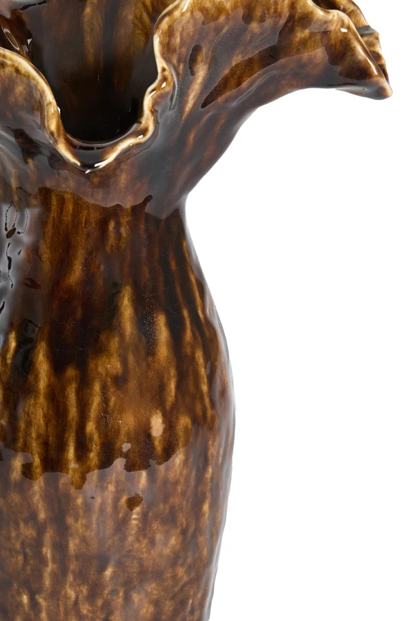 Vase deco 35,5x28x42 cm VIVEIRO ceramics dark brown