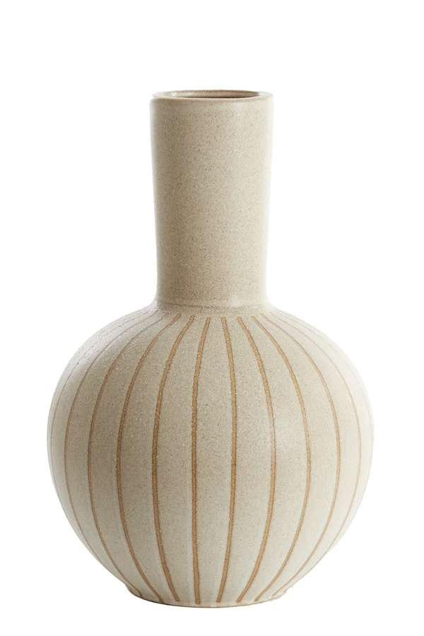 Vase deco 34x52 cm ULLOA ceramics matt sand+brown